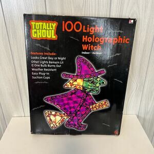 Totally Ghoul 100 light holographic witch - tested - works